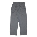 JRS Womens Relaxed Grey Rayon Straight Leg Trousers W28 L28 Classic Casual