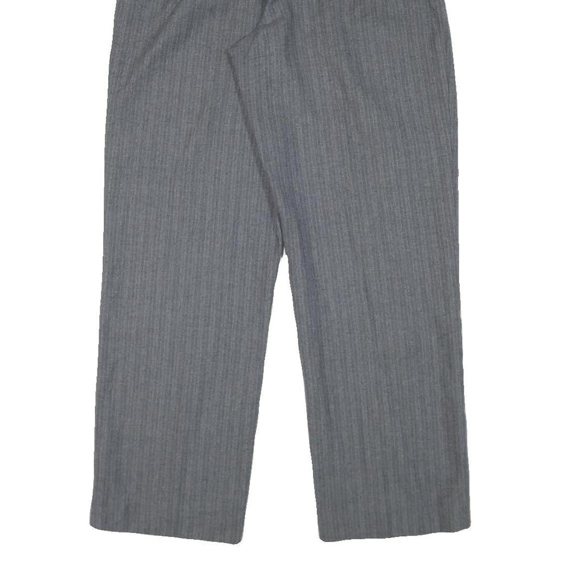 JRS Womens Relaxed Grey Rayon Straight Leg Trousers W28 L28 Classic Casual