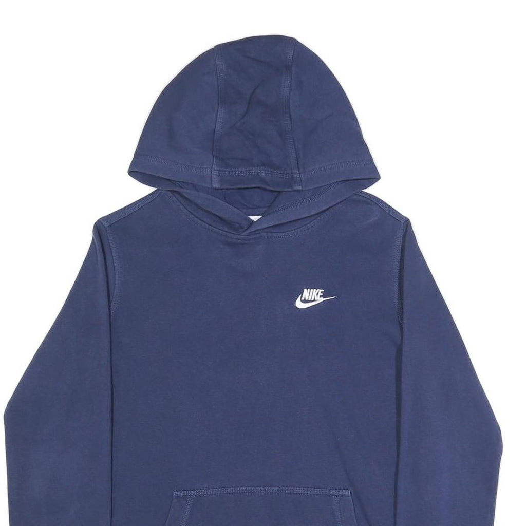 NIKE Boys Blue Hoodie XL Cotton Blend Casual Pullover Hooded Sweatshirt