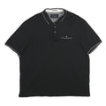 TED BAKER Mens Black Short Sleeve Plain 2XL Cotton Blend Polo Shirt Stylish Fit