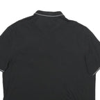 TED BAKER Mens Black Short Sleeve Plain 2XL Cotton Blend Polo Shirt Stylish Fit