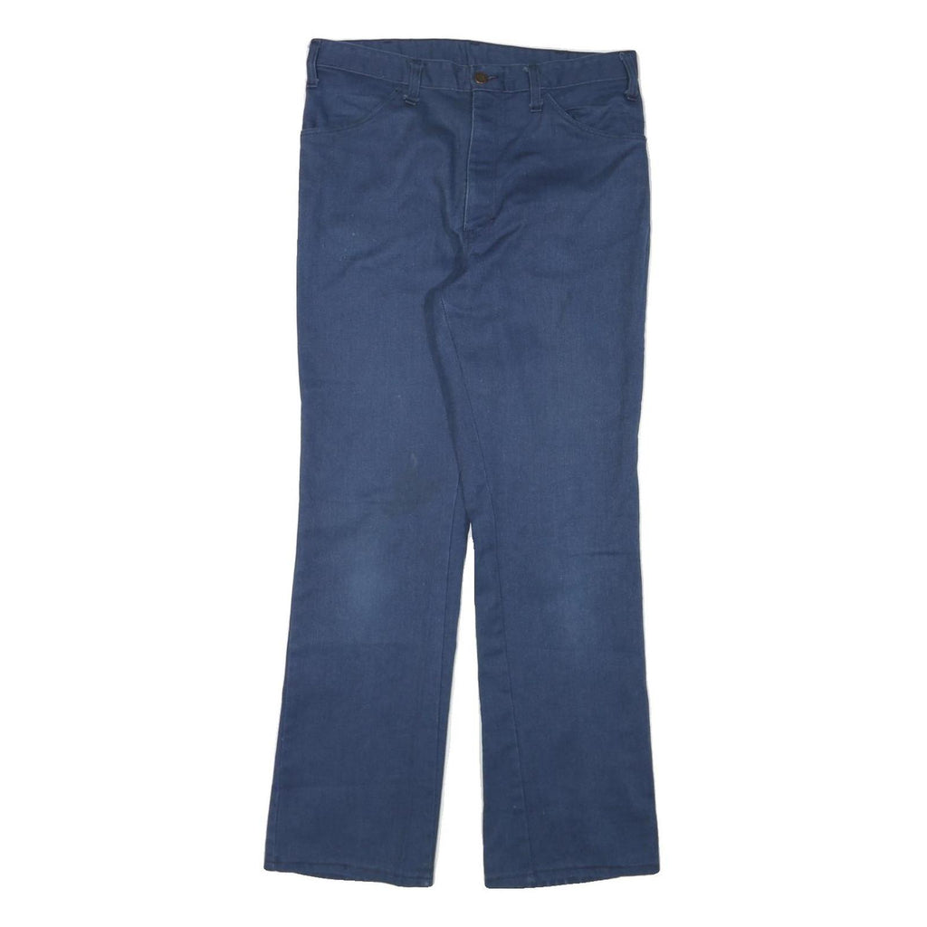 DICKIES Womens Cotton Blend Blue Regular Straight Trousers W31 L30 Workwear Zip