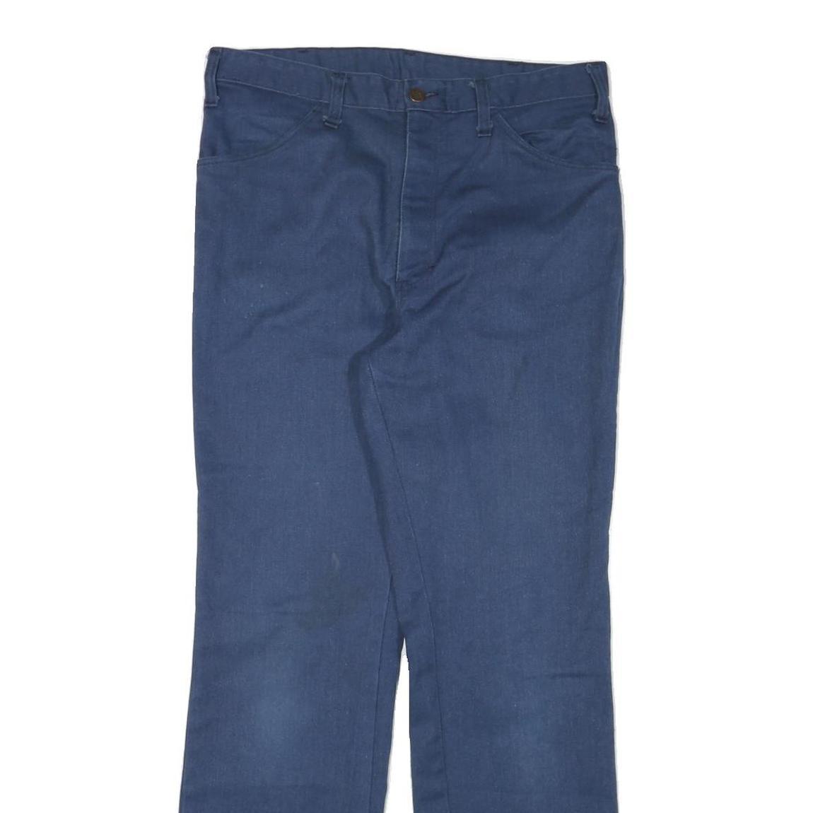 DICKIES Womens Cotton Blend Blue Regular Straight Trousers W31 L30 Workwear Zip