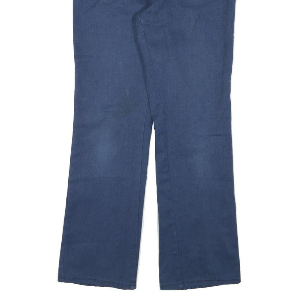 DICKIES Womens Cotton Blend Blue Regular Straight Trousers W31 L30 Workwear Zip