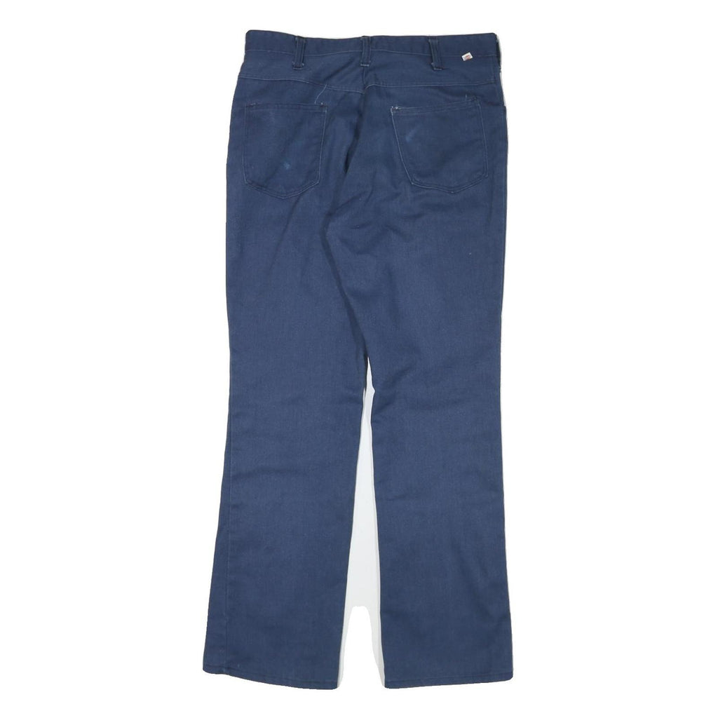 DICKIES Womens Cotton Blend Blue Regular Straight Trousers W31 L30 Workwear Zip