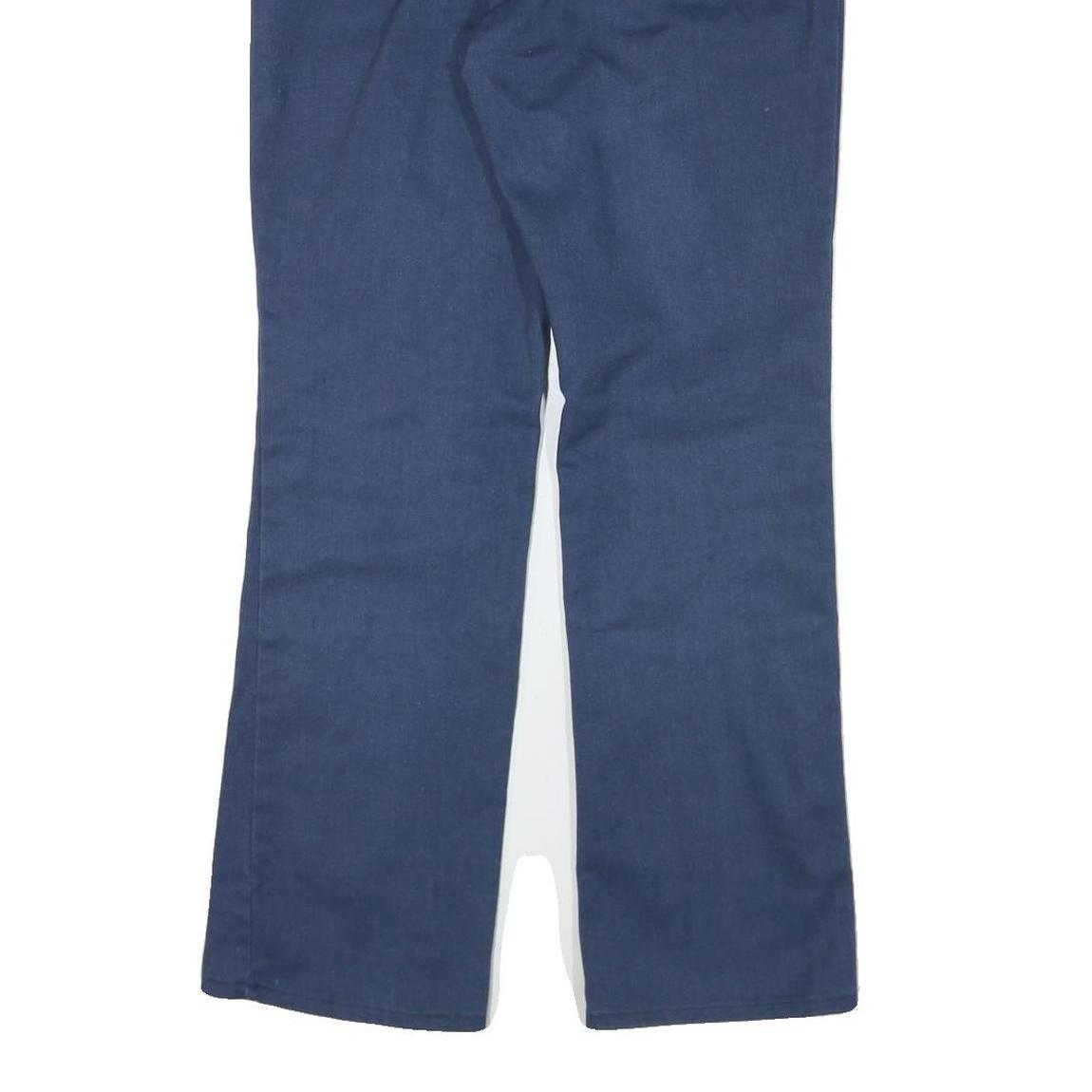 DICKIES Womens Cotton Blend Blue Regular Straight Trousers W31 L30 Workwear Zip
