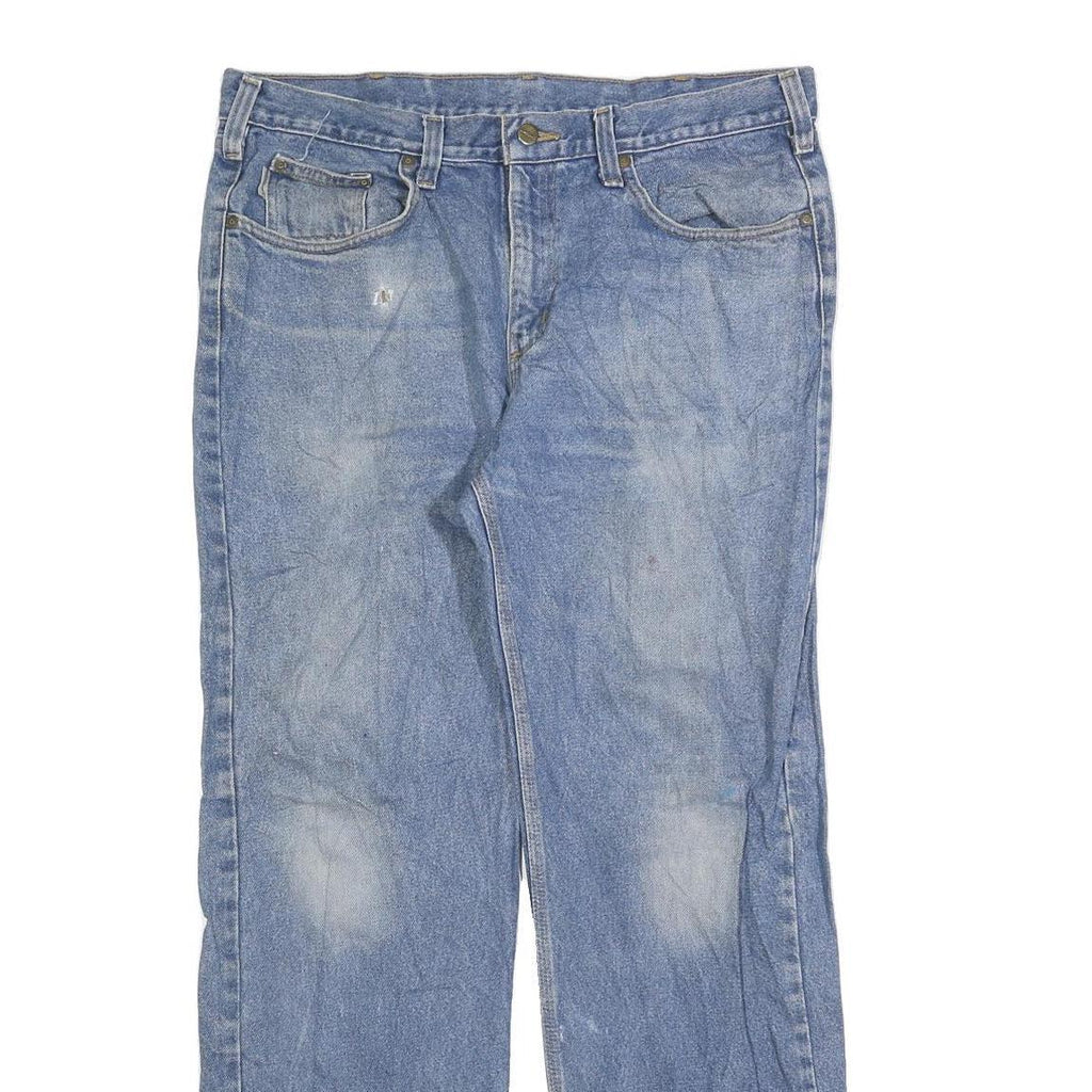 CARHARTT Mens Jeans Blue Regular Straight Denim Medium W36 L32 Classic Workwear