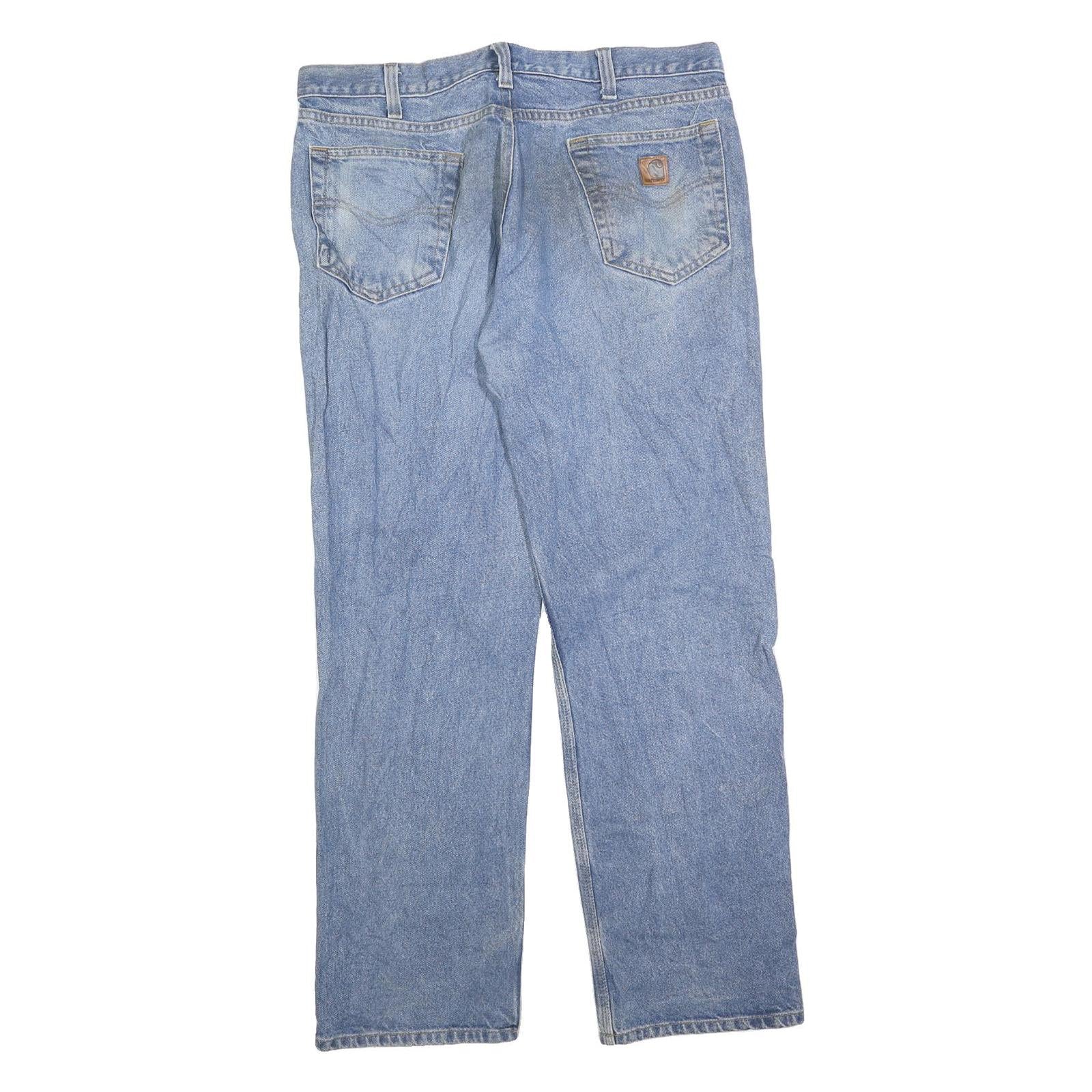 CARHARTT Mens Jeans Blue Regular Straight Denim Medium W36 L32 Classic Workwear