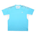 ADIDAS Mens Blue & White Sport T-Shirt XL Short Sleeve Round Neck Performance
