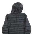 ADIDAS Womens Black Zip Up Puffer Hooded Jacket UK 10 Polyester Blend Casual