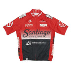 CHAMPION SYSTEM Mens Red & Black Santiago Cycling Modern L Short Sleeve Crew