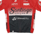 CHAMPION SYSTEM Mens Red & Black Santiago Cycling Modern L Short Sleeve Crew