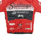 CHAMPION SYSTEM Mens Red & Black Santiago Cycling Modern L Short Sleeve Crew