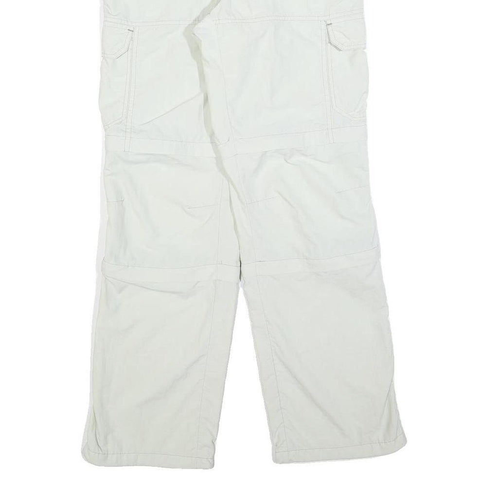 OCK Mens Polyester Blend White Regular Straight Leg Trousers W32 L32 Zip Closure