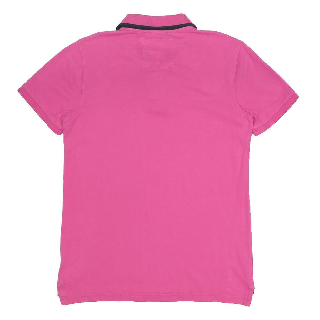 PUMA Mens Pink Short Sleeve Plain M Polo Shirt Cotton Blend Casual Sports