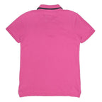 PUMA Mens Pink Short Sleeve Plain M Polo Shirt Cotton Blend Casual Sports