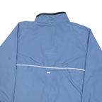 REEBOK Mens Blue Nylon Track Jacket XL Zip Plain Lightweight Athletic