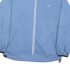 REEBOK Mens Blue Nylon Track Jacket XL Zip Plain Lightweight Athletic