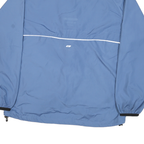 REEBOK Mens Blue Nylon Track Jacket XL Zip Plain Lightweight Athletic