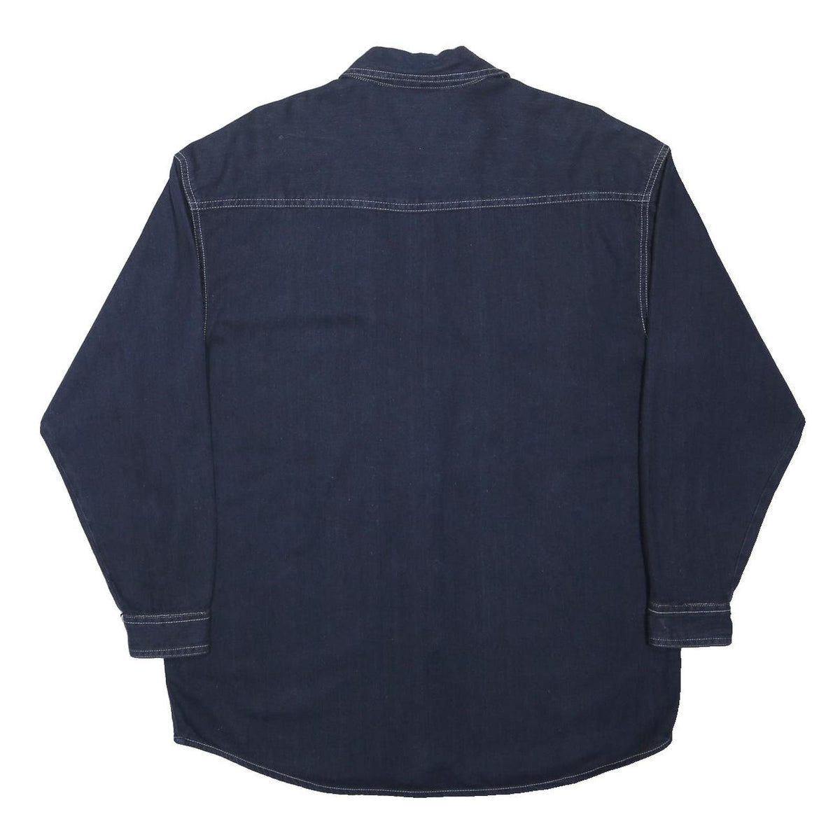REPUBLIQUE Womens Blue Denim Shirt M Cotton Western Style Long Sleeve