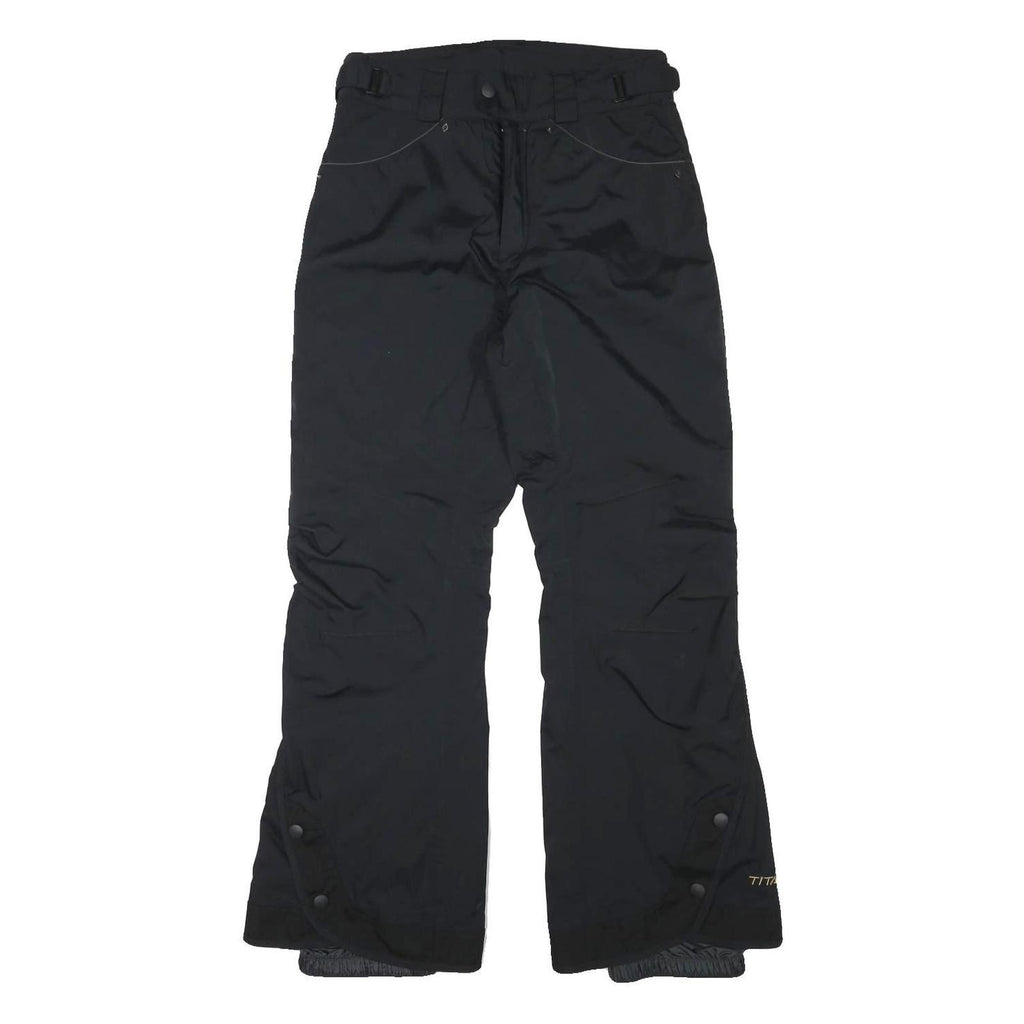 COLUMBIA Lined Mens Polyester Blend Black Relaxed Tapered Trousers W28 L30