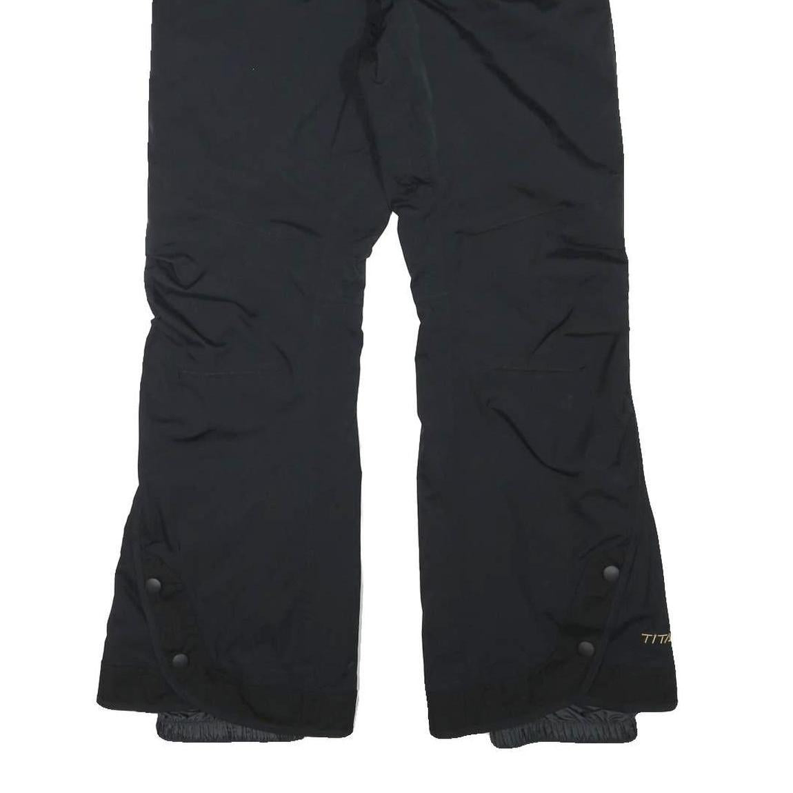 COLUMBIA Lined Mens Polyester Blend Black Relaxed Tapered Trousers W28 L30