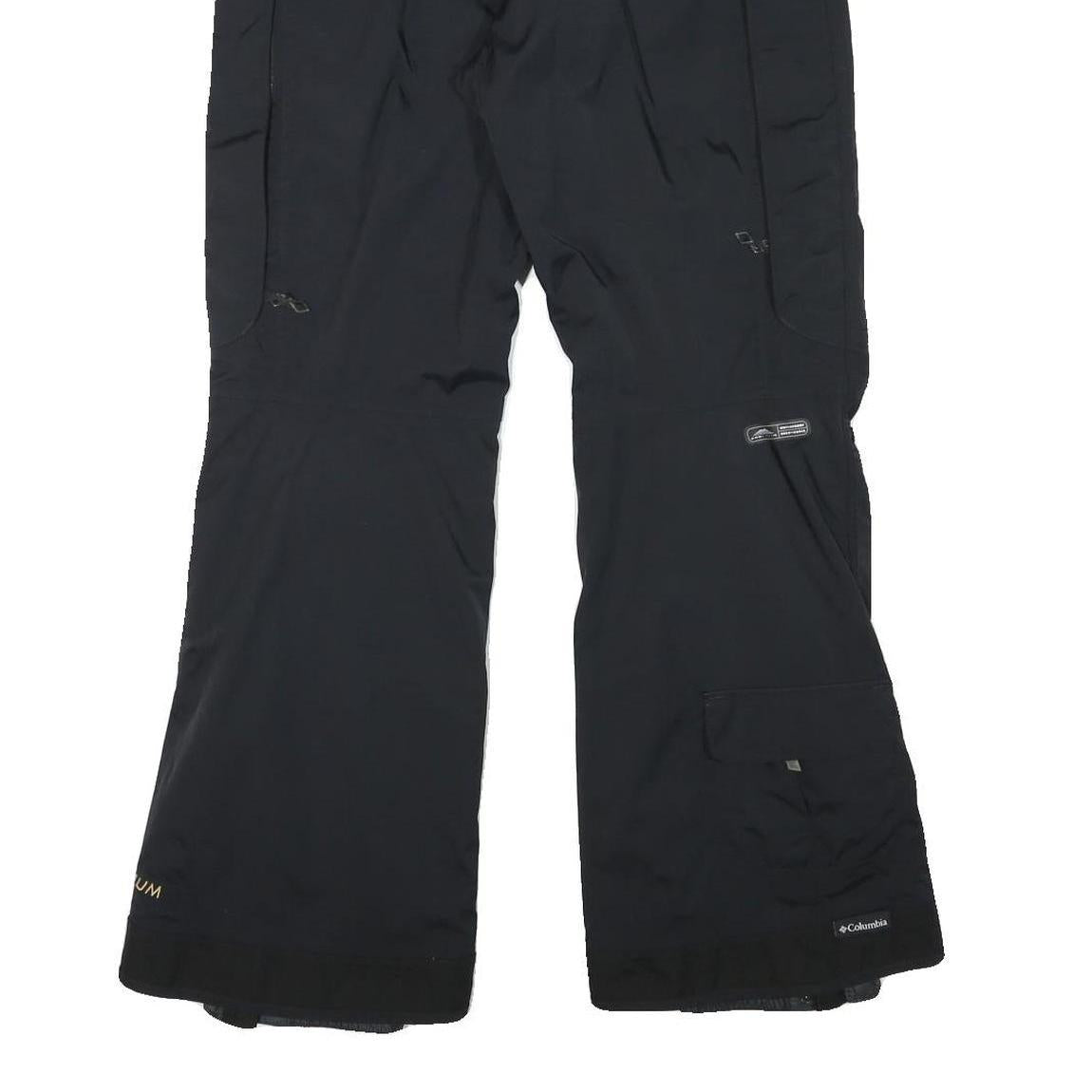 COLUMBIA Lined Mens Polyester Blend Black Relaxed Tapered Trousers W28 L30