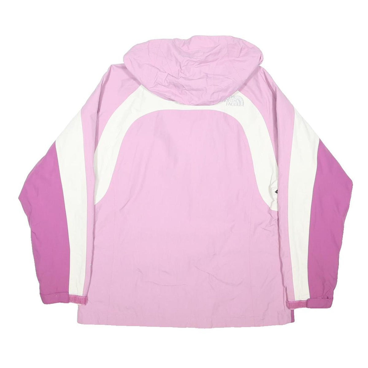 THE NORTH FACE Girls Pink & Purple Outdoor Jacket L Polyester Blend Zip Hooded