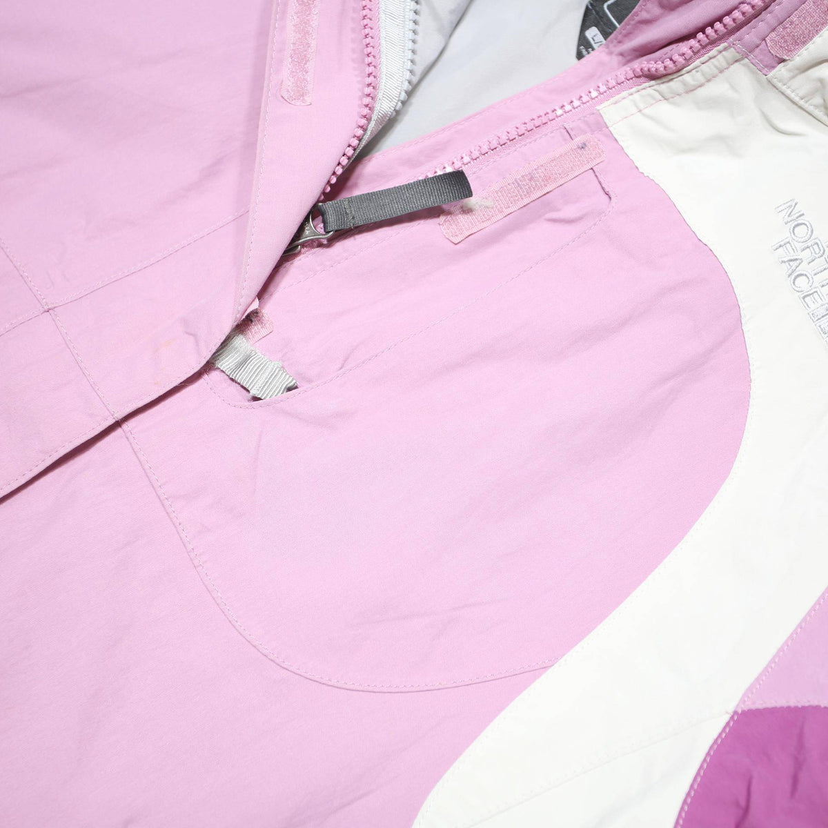 THE NORTH FACE Girls Pink & Purple Outdoor Jacket L Polyester Blend Zip Hooded
