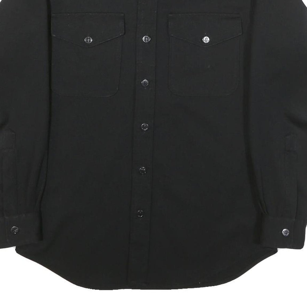 CIEIGHTON Womens Black Shirt L Button Pocket Cotton Blend Stylish