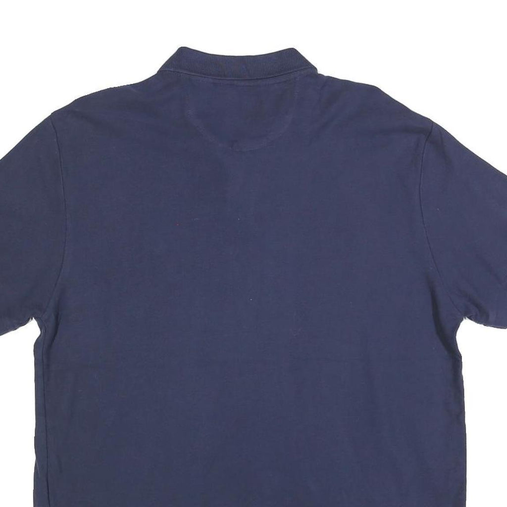 CHAPS Mens Blue Polo Shirt XL Cotton Blend Short Sleeve Plain Casual