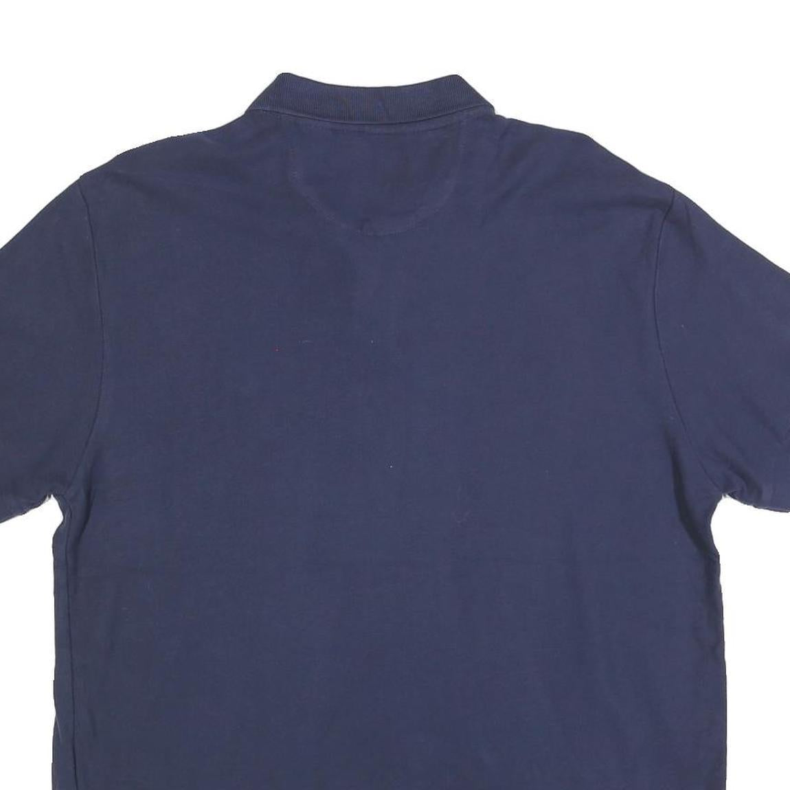 CHAPS Mens Blue Polo Shirt XL Cotton Blend Short Sleeve Plain Casual