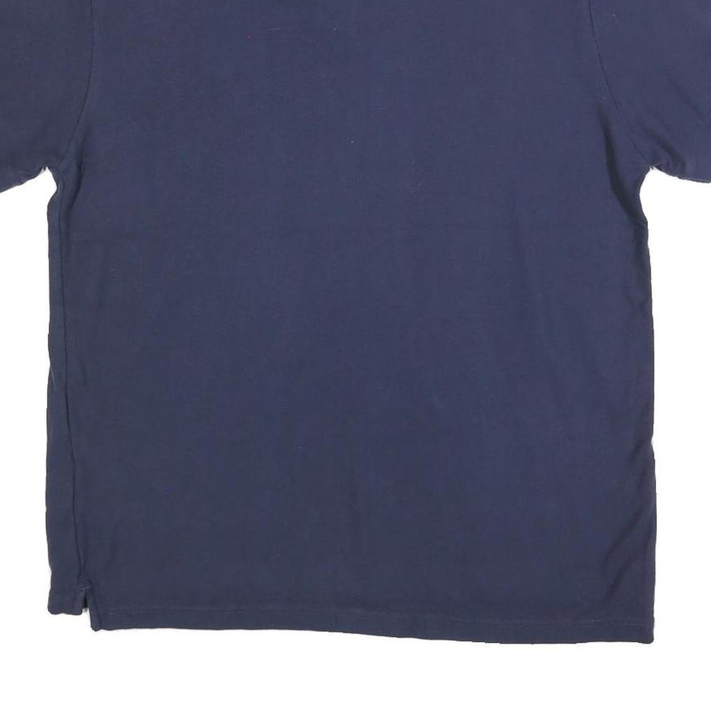 CHAPS Mens Blue Polo Shirt XL Cotton Blend Short Sleeve Plain Casual