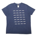 ADIDAS Mens Blue Graphic T-Shirt L Short Sleeve Crew Neck Cotton Blend Casual