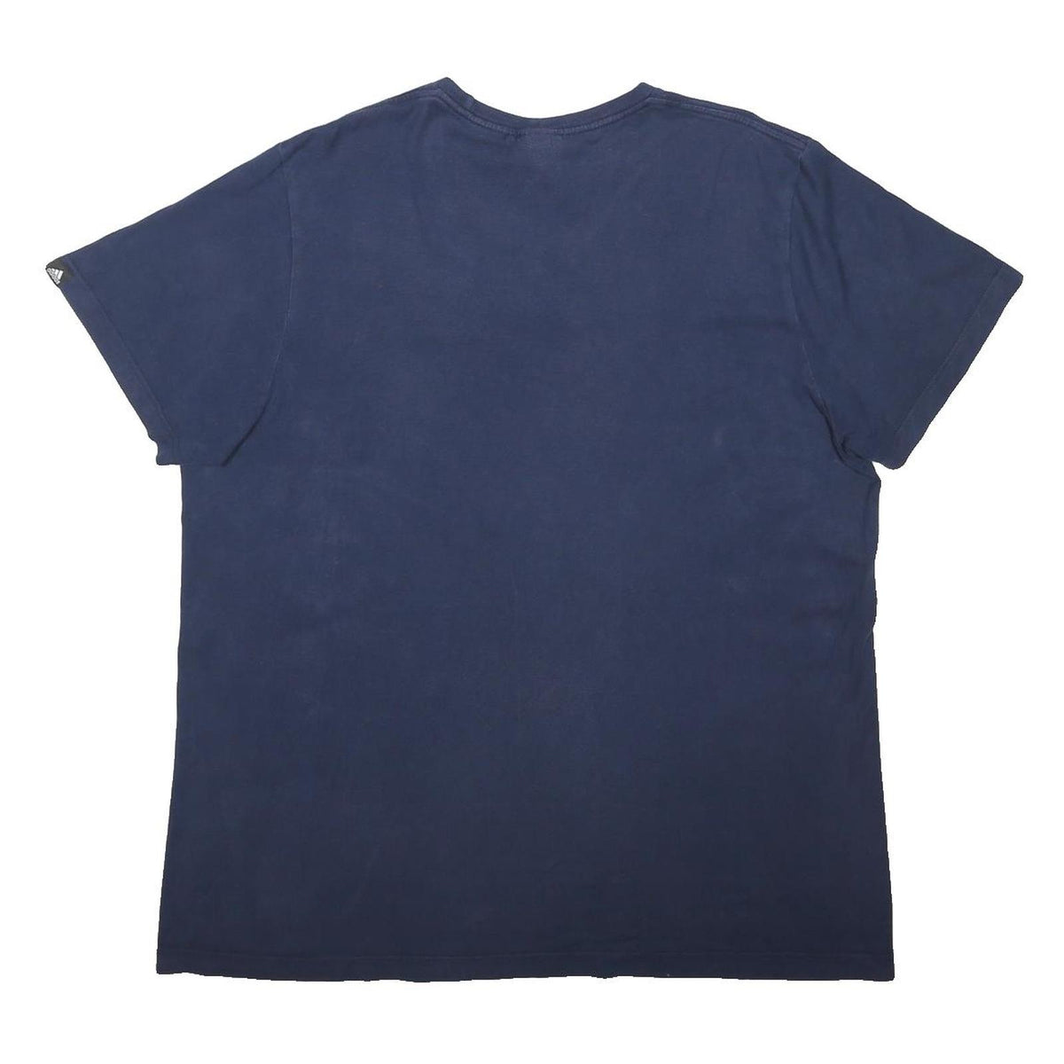 ADIDAS Mens Blue Graphic T-Shirt L Short Sleeve Crew Neck Cotton Blend Casual