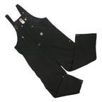 CARHARTT Mens Black Dungarees Regular Polyester Blend XL W46 L29 Workwear Zip