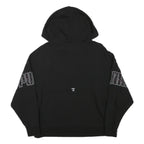 PUMA Womens Black Hoodie M Logo Graphic Cotton Blend Casual Pullover