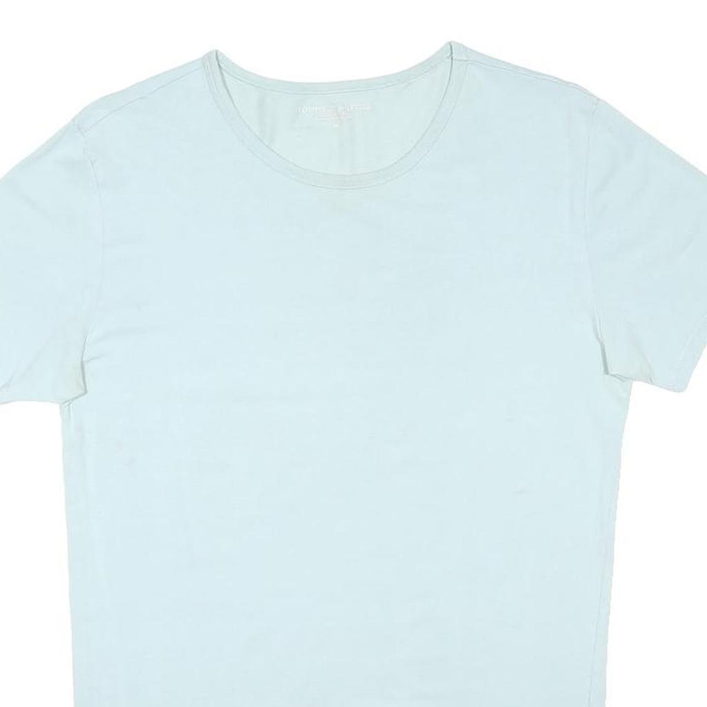 TOMMY HILFIGER Mens Light Blue T-Shirt M Short Sleeve Crew Neck Cotton Blend