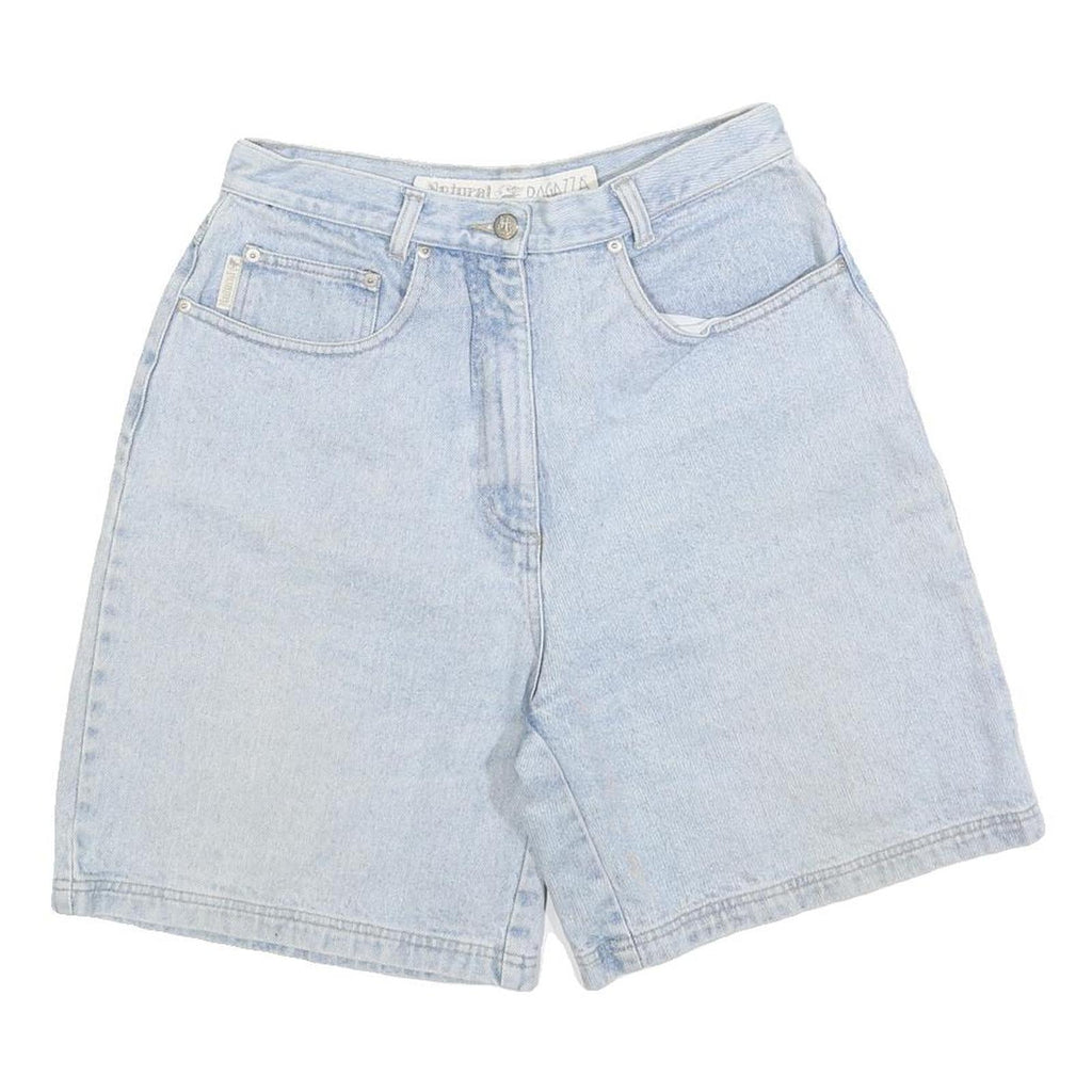 NATURAL RAGAZZA Womens Shorts Blue Denim Casual S W28 Light Wash Relaxed Fit