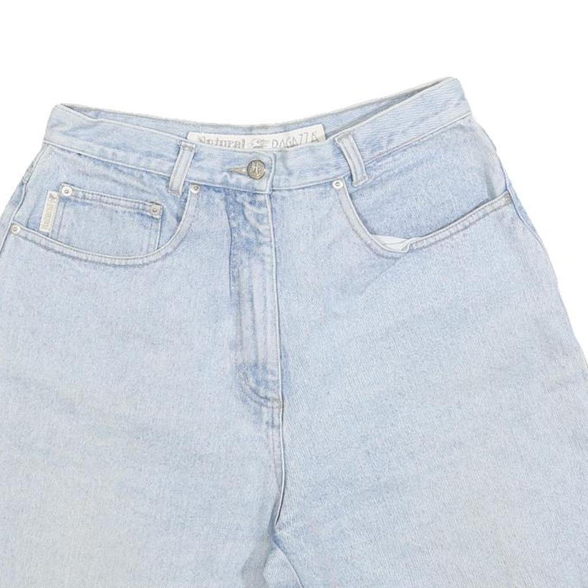 NATURAL RAGAZZA Womens Shorts Blue Denim Casual S W28 Light Wash Relaxed Fit