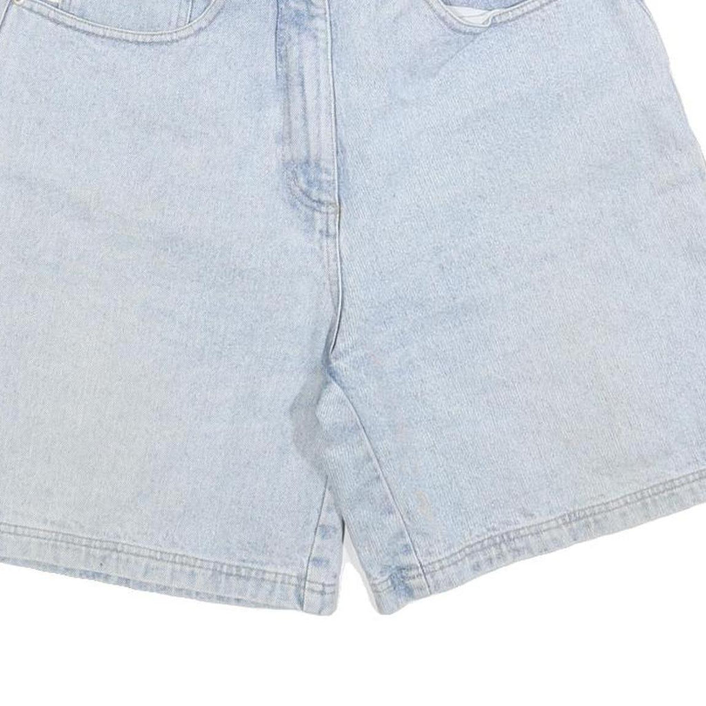 NATURAL RAGAZZA Womens Shorts Blue Denim Casual S W28 Light Wash Relaxed Fit