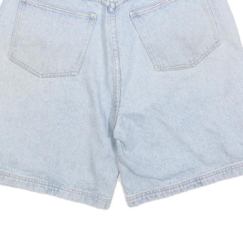 NATURAL RAGAZZA Womens Shorts Blue Denim Casual S W28 Light Wash Relaxed Fit