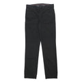 TOMMY HILFIGER Mens Slim Black Cotton Blend Zip Trousers W30 L32 Stylish Comfort