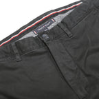 TOMMY HILFIGER Mens Slim Black Cotton Blend Zip Trousers W30 L32 Stylish Comfort