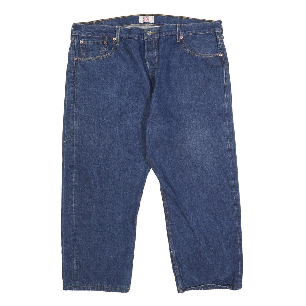LEVI'S 501 Mens Jeans Blue Regular Straight Denim Medium W40 L24 Classic Button