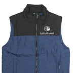 THE NORTH FACE Mens Blue & Black Outdoor Jacket M Polyester Zip Plain