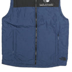 THE NORTH FACE Mens Blue & Black Outdoor Jacket M Polyester Zip Plain