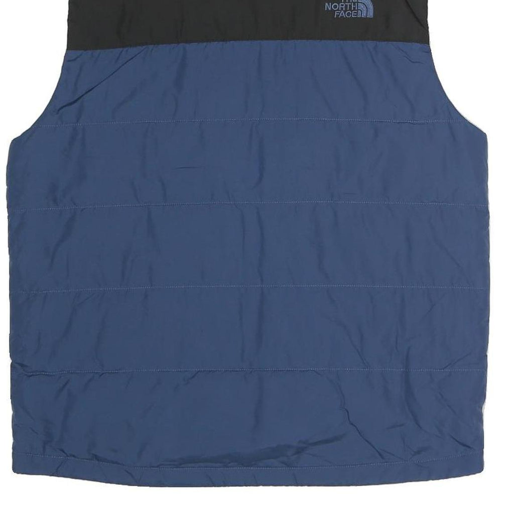 THE NORTH FACE Mens Blue & Black Outdoor Jacket M Polyester Zip Plain