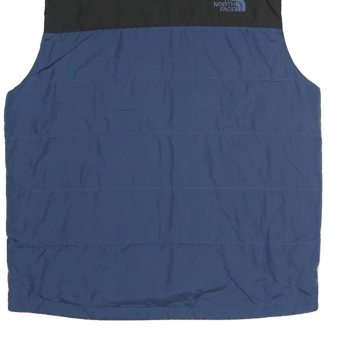 THE NORTH FACE Mens Blue & Black Outdoor Jacket M Polyester Zip Plain