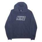 NIKE Mens Blue Hoodie M Cotton Blend Pullover Casual Wear Sports Sweatshirt